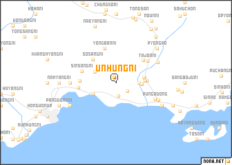 map of Unhŭng-ni