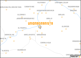 map of Union Agrarista