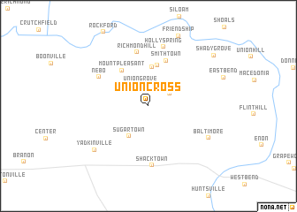 map of Union Cross