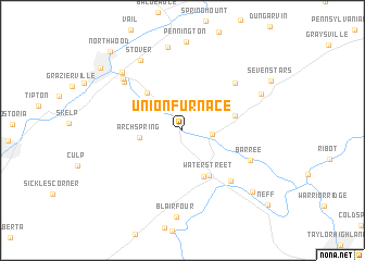 map of Union Furnace