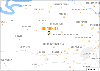 map of Union Hill