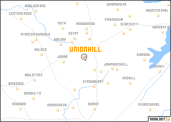 map of Union Hill