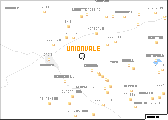 map of Unionvale