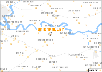 map of Union Valley