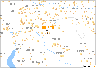 map of Uništa