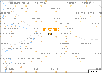 map of Uniszowa