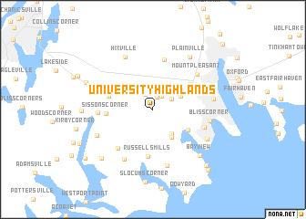 map of University Highlands