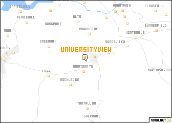 map of University View