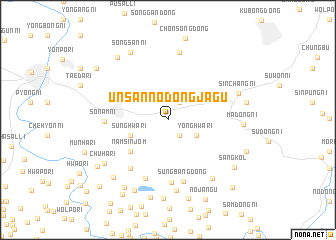 map of Ŭnsan-nodongjagu
