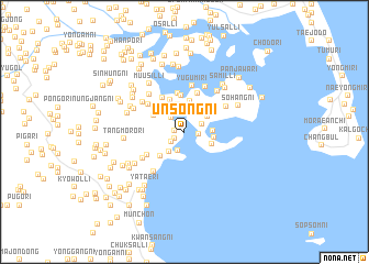 map of Unsŏng-ni