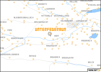 map of Unterfederaun