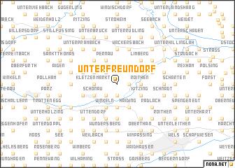 map of Unterfreundorf