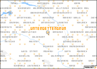 map of Untergettengrün