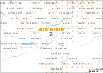 map of Untergießen