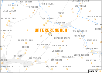 map of Untergrombach