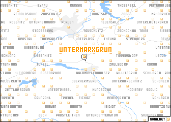 map of Untermarxgrün