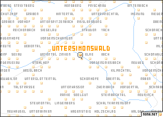 map of Untersimonswald