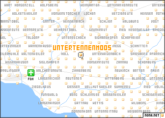 map of Untertennenmoos