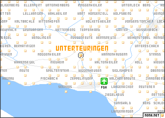 map of Unterteuringen