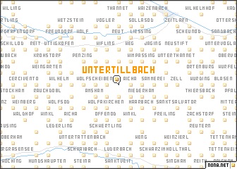 map of Untertillbach