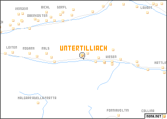 map of Untertilliach