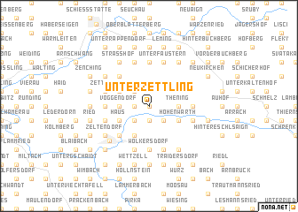 map of Unterzettling