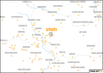 map of Ŭnu-ri