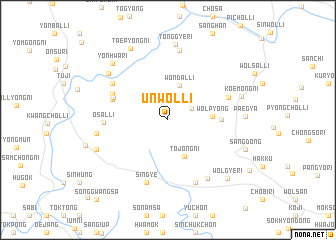 map of Unwŏl-li