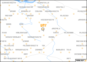 map of Úny