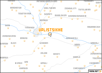 map of Uplistsikhe