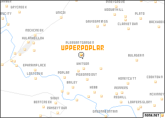 map of Upper Poplar