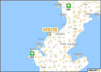 map of Urazoe