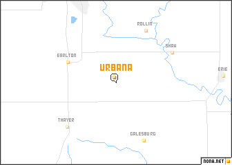 map of Urbana