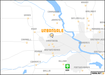 map of Urbandale