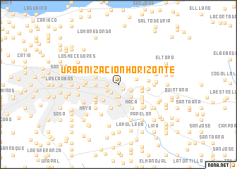 map of Urbanización Horizonte