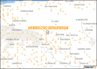 map of Urbanización Miranda