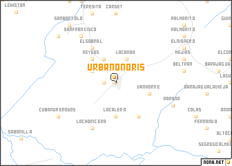 map of Urbano Noris
