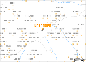 map of Urbanová