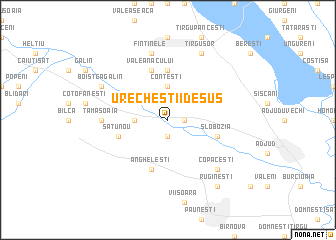 map of Urecheştii de Sus