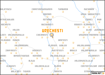 map of Urecheşti