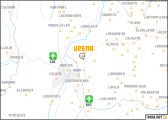 map of Ureña