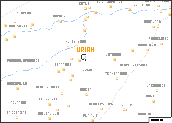 map of Uriah
