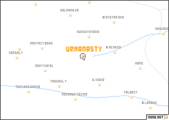 map of Urman-Asty