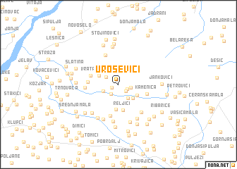 map of Uroševići