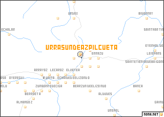 map of Urrasun de Azpilcueta
