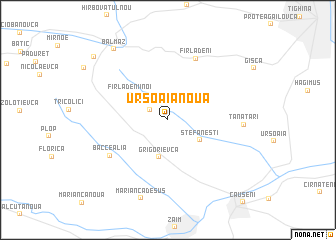 map of Ursoaia Nouă