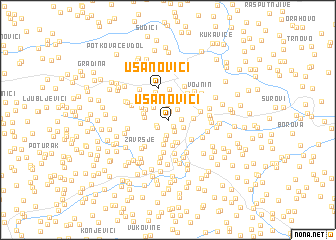 map of Ušanovići