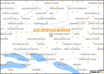 map of Uścianek Dębianka