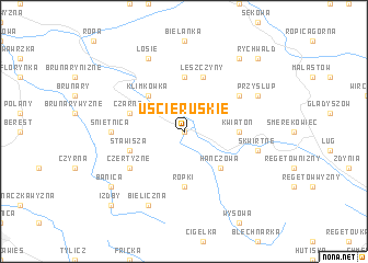 map of Uście Ruskie