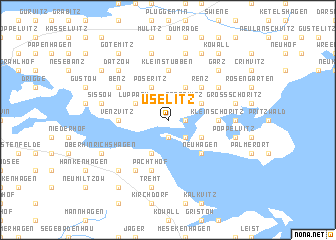 map of Üselitz